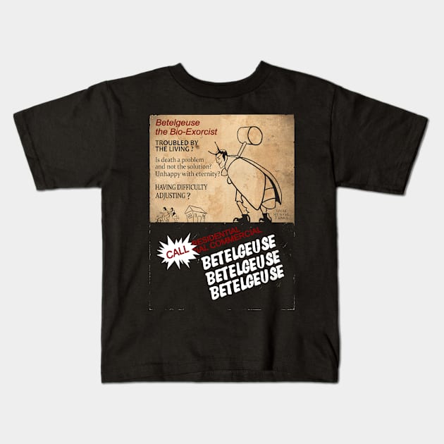 BeetleJuice Kids T-Shirt by BER